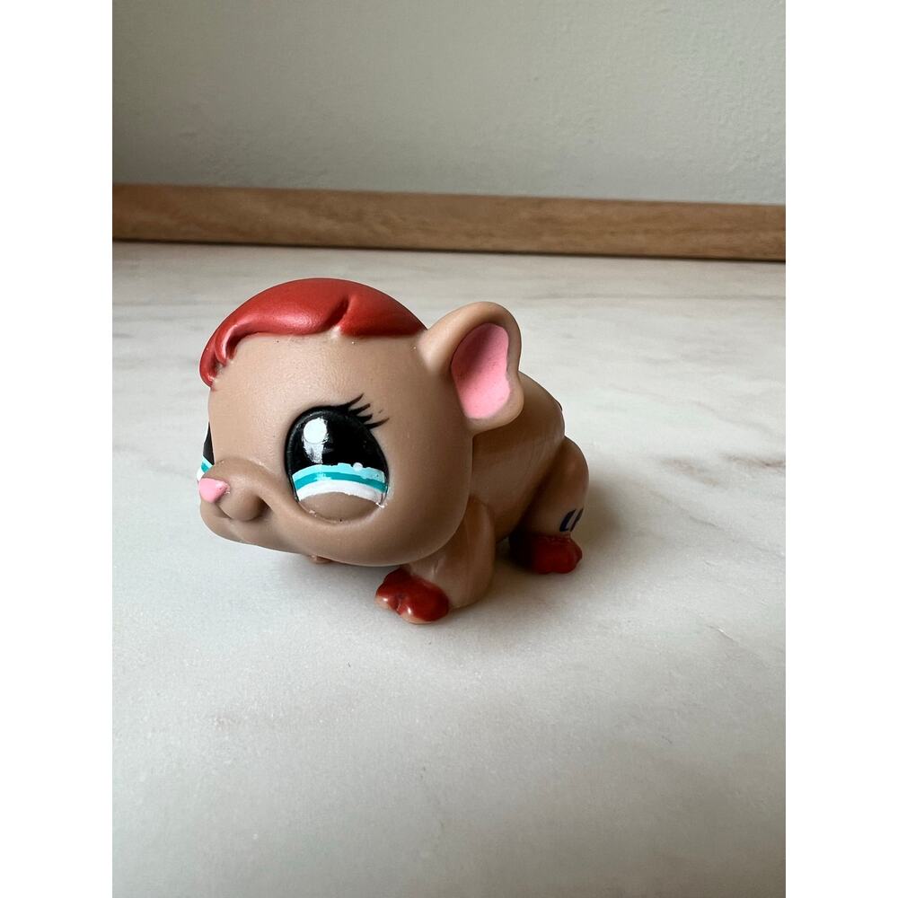 Littlest Pet Shop Brown Blue Eyes Guinea Pig #1193 LPS 2007